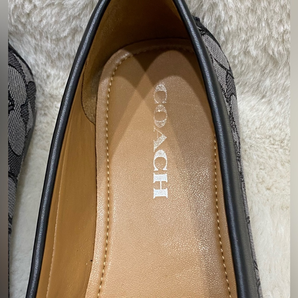COPY - Coach Women’s Fortunata Signature C Jacquard Loafers (Black Smoke) - Picture 3 of 5